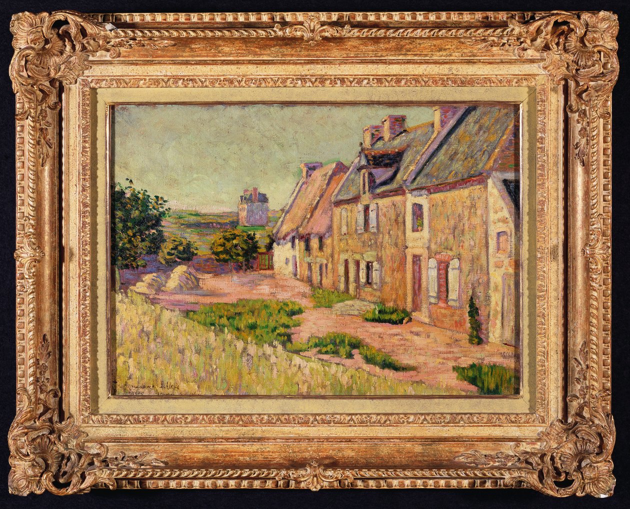 Saint-Briac, gårdhave i Hue City, 1885 af Paul Signac