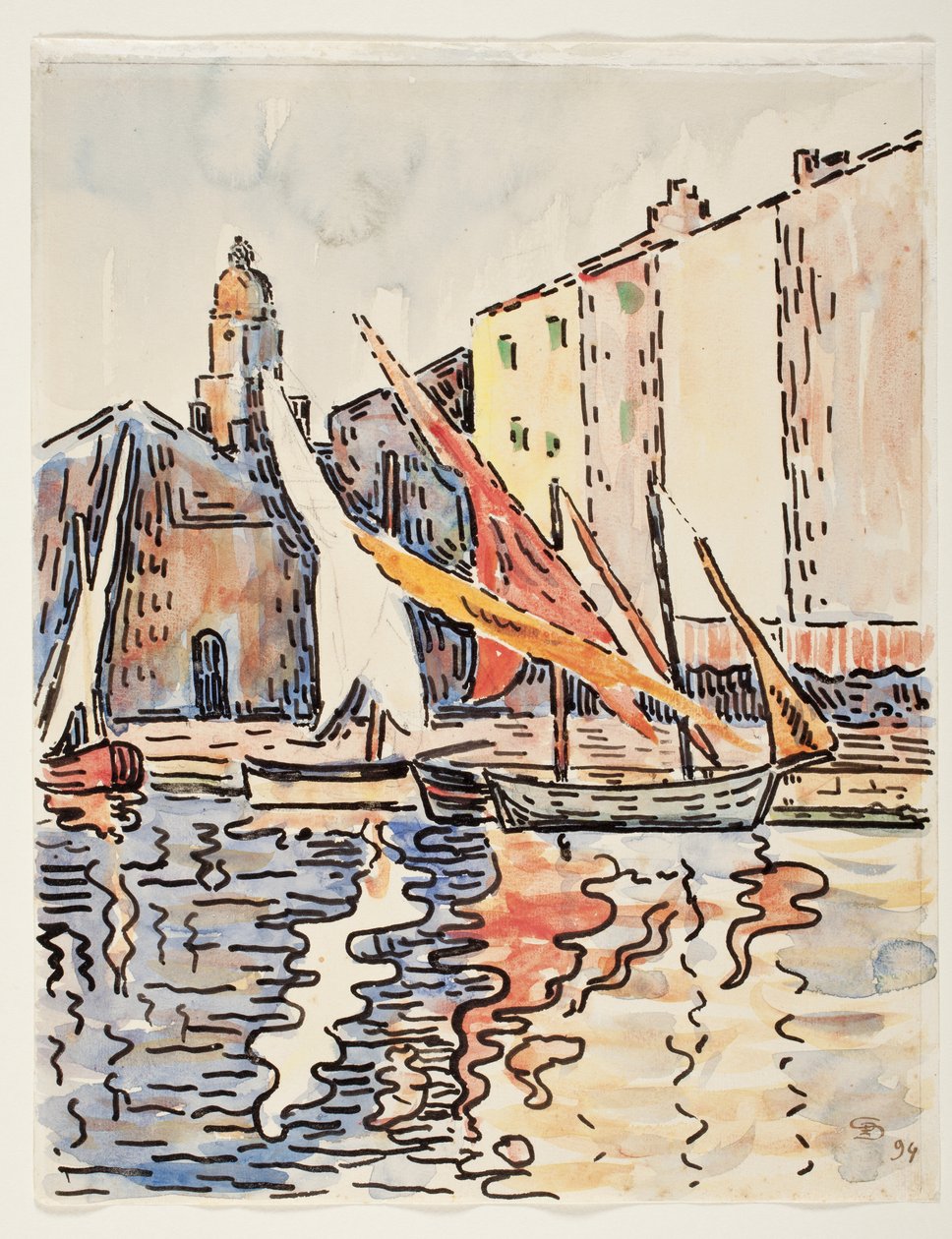 Saint-Tropez: aftensol af Paul Signac