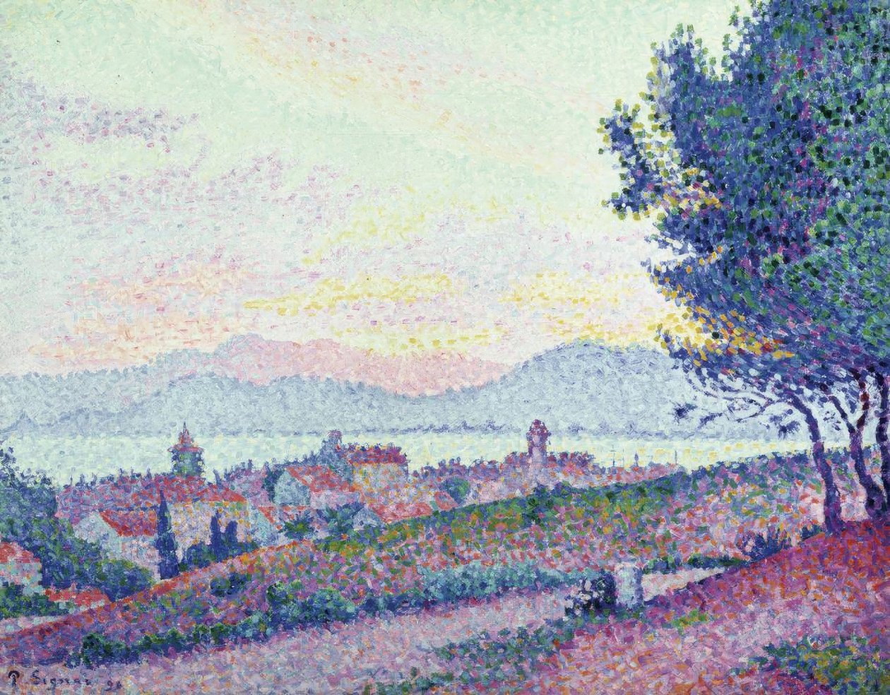 Saint Tropez - Bosque de pinos / 1896 af Paul Signac