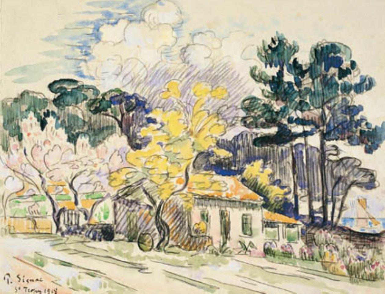 Saint Tropez. Skuret (?) af Paul Signac