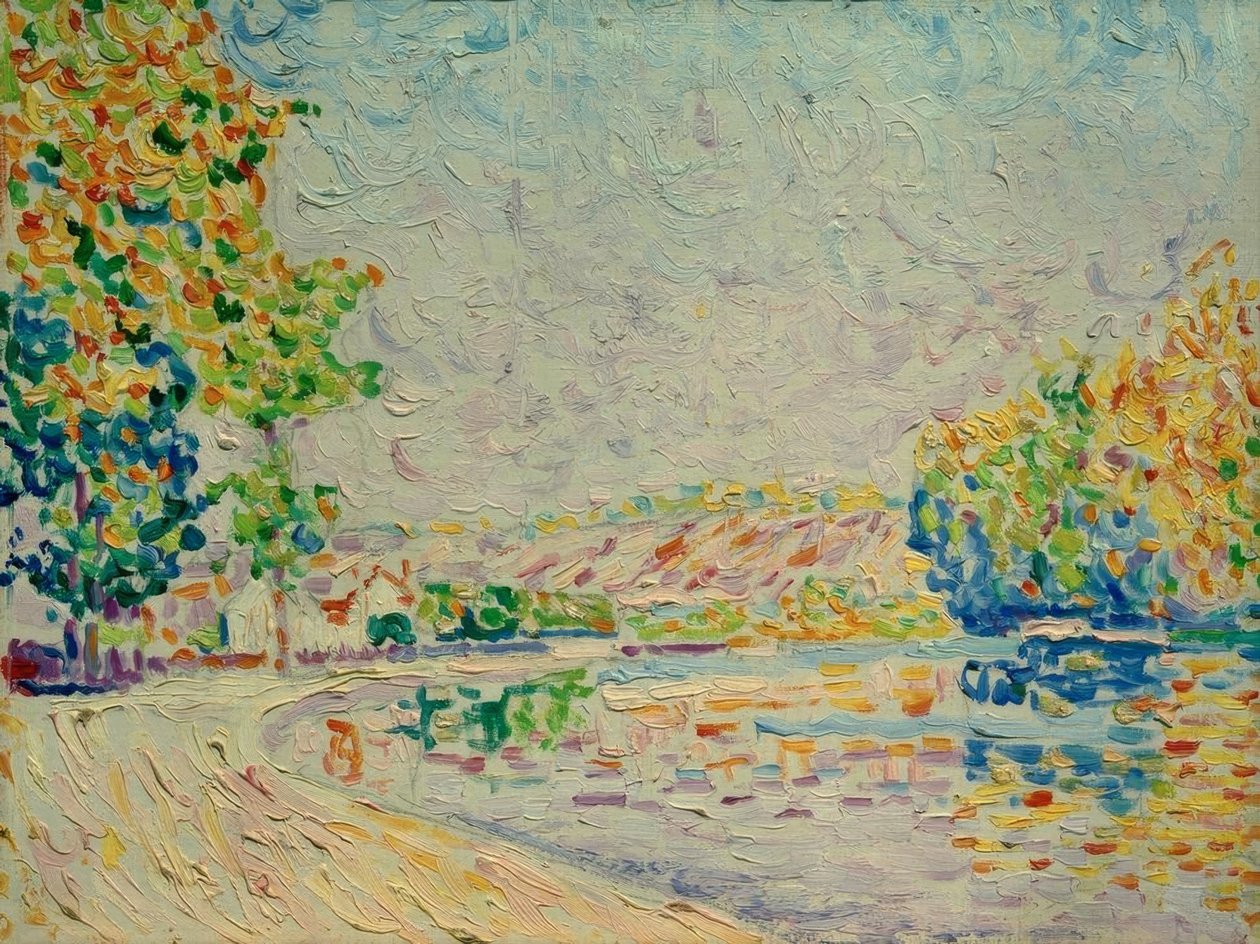 Samois, undersøgelse nr. 8 af Paul Signac