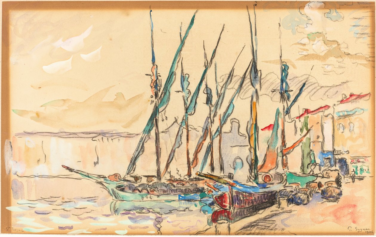 Sankt Tropez af Paul Signac