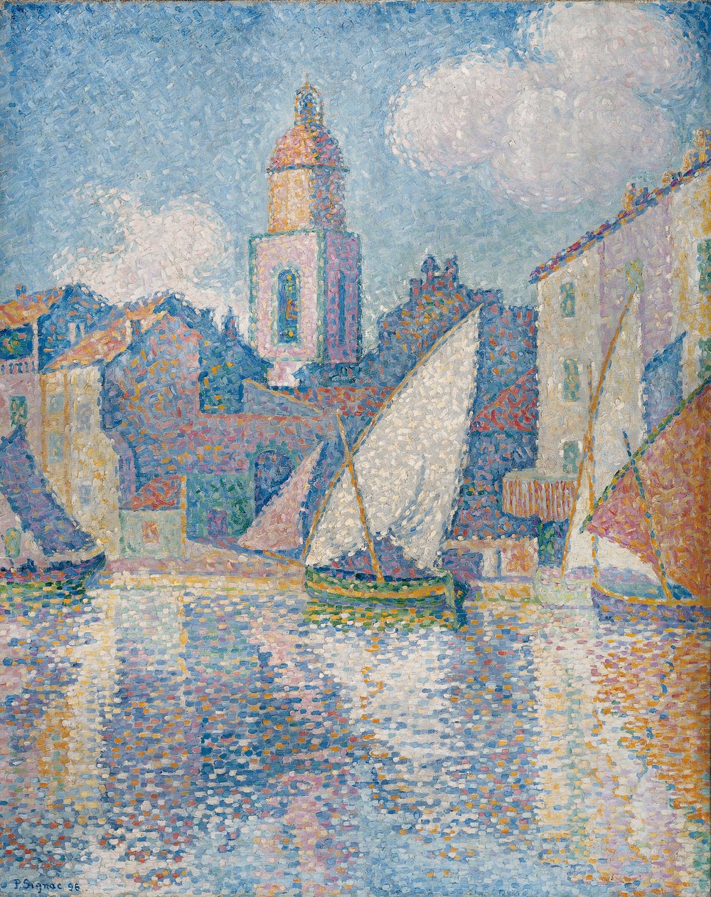 Steeple of Saint Tropez af Paul Signac