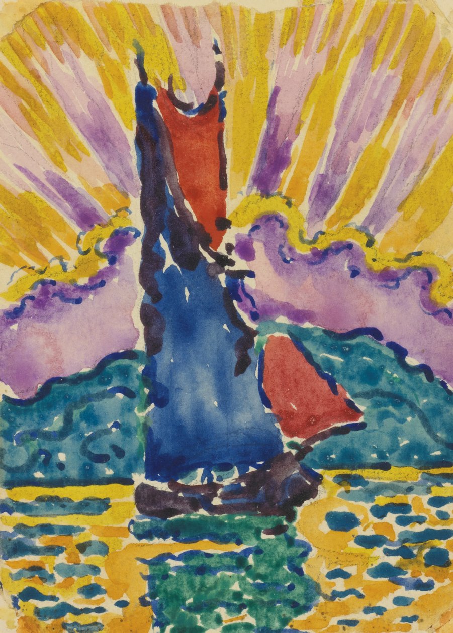 Solnedgang LÉventail, ca. 1905 af Paul Signac