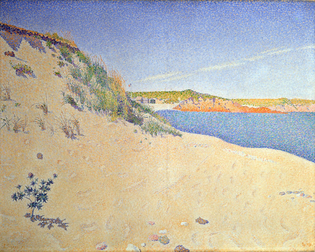 Stranden ved Saint-Briac. Op. 212 Sandstrand, 1890. af Paul Signac
