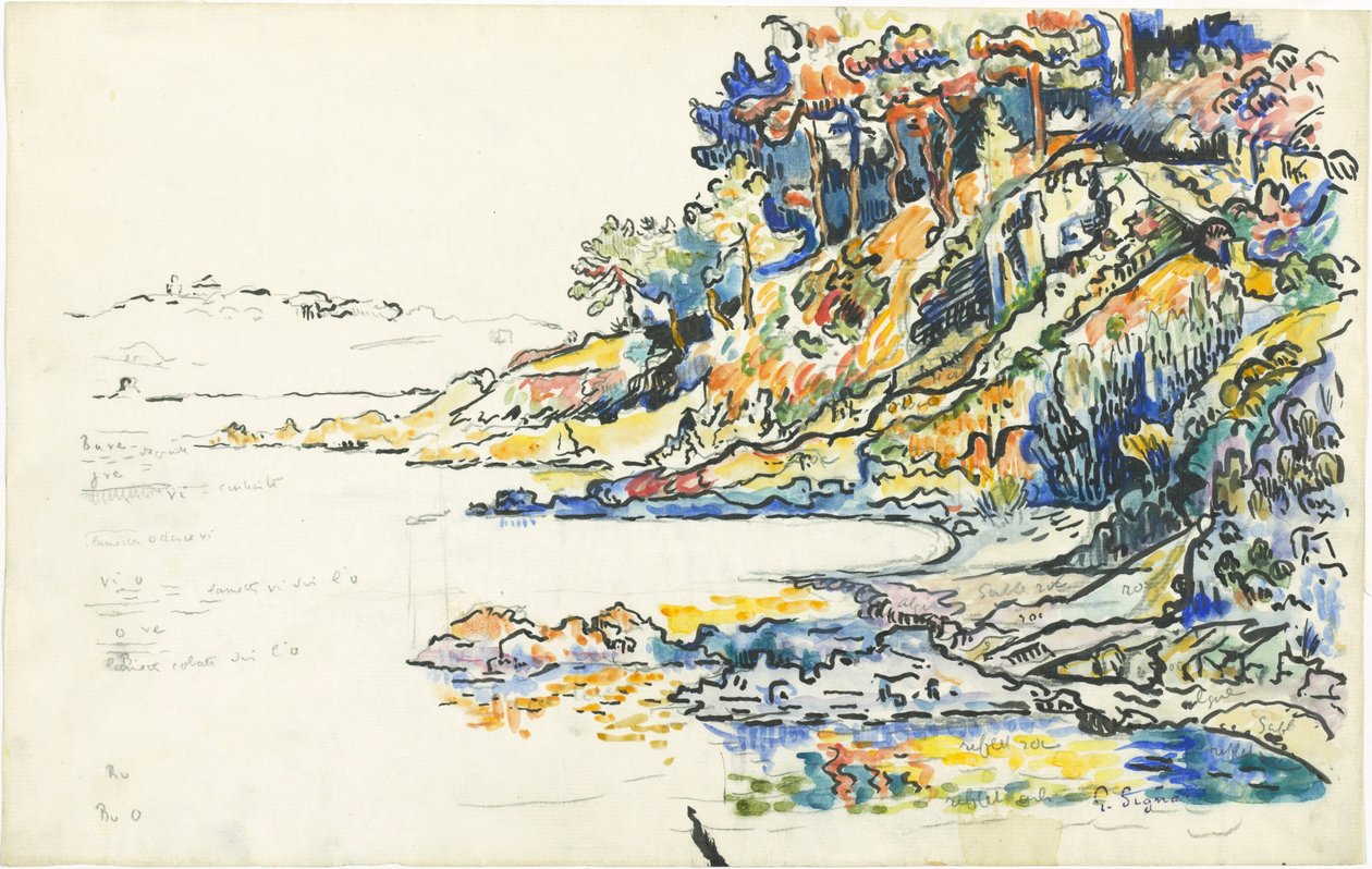 Calanquen ved Saint-Tropez af Paul Signac