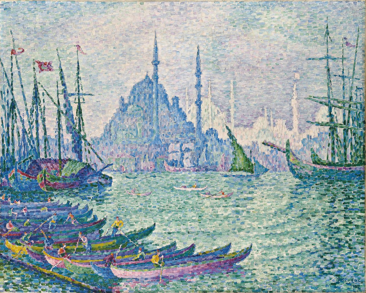 Det Gyldne Horn, Minareter - Signac, Paul (1863-1935) - 1907 - Olie på lærred - 73x92,5 - Privat samling af Paul Signac