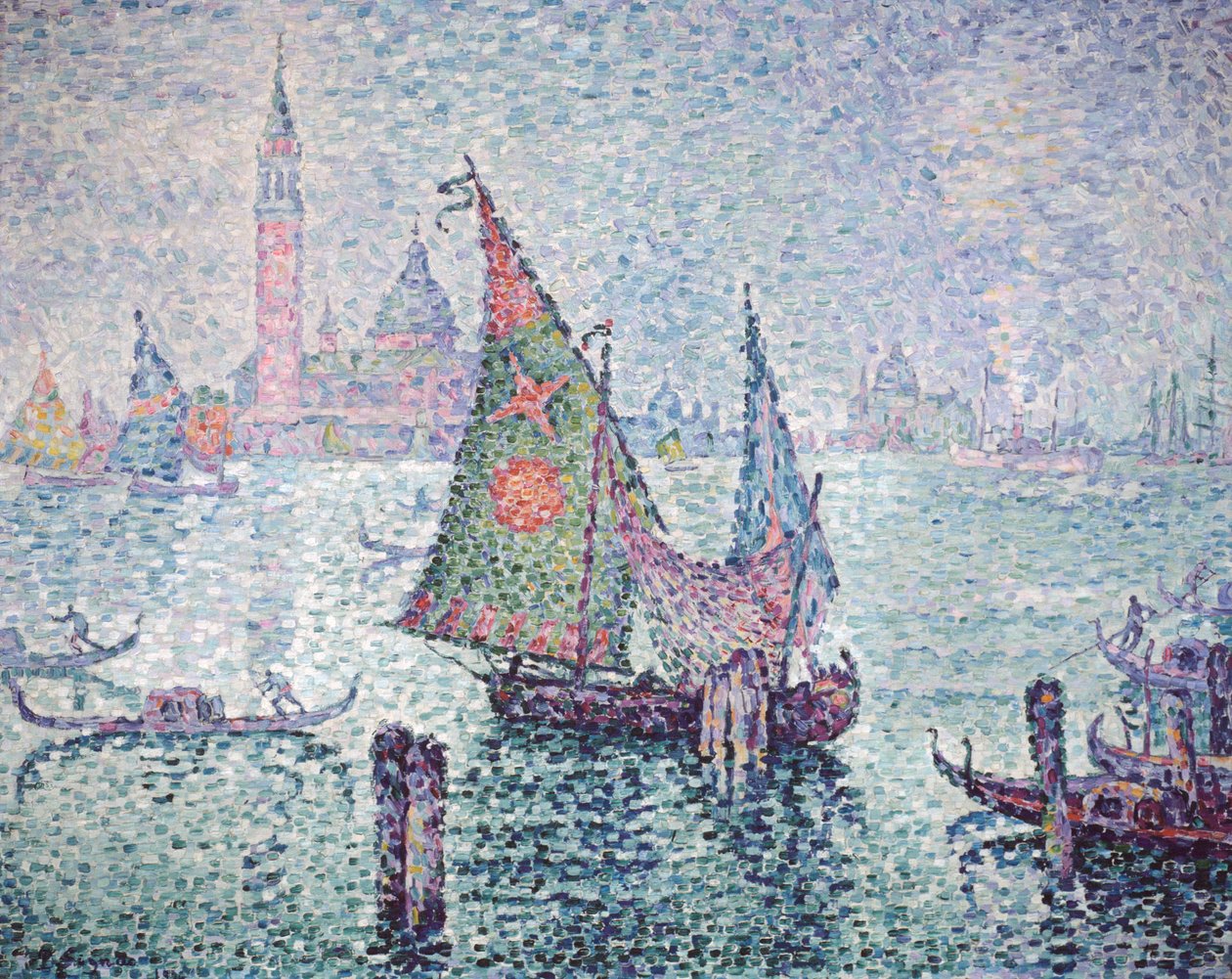 Det grønne sejl, Venedig, 1904 af Paul Signac