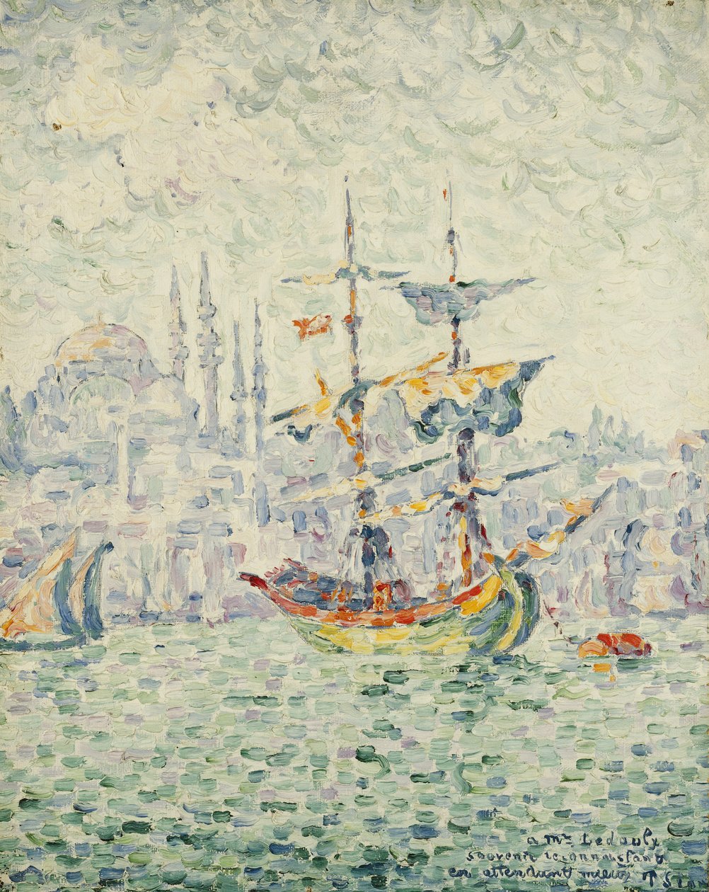 Havnen i Konstantinopel; Le Port de Constantinople, 1907 af Paul Signac