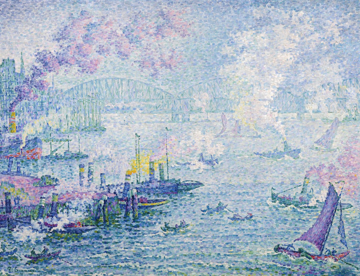 Havnen i Rotterdam, 1907 af Paul Signac
