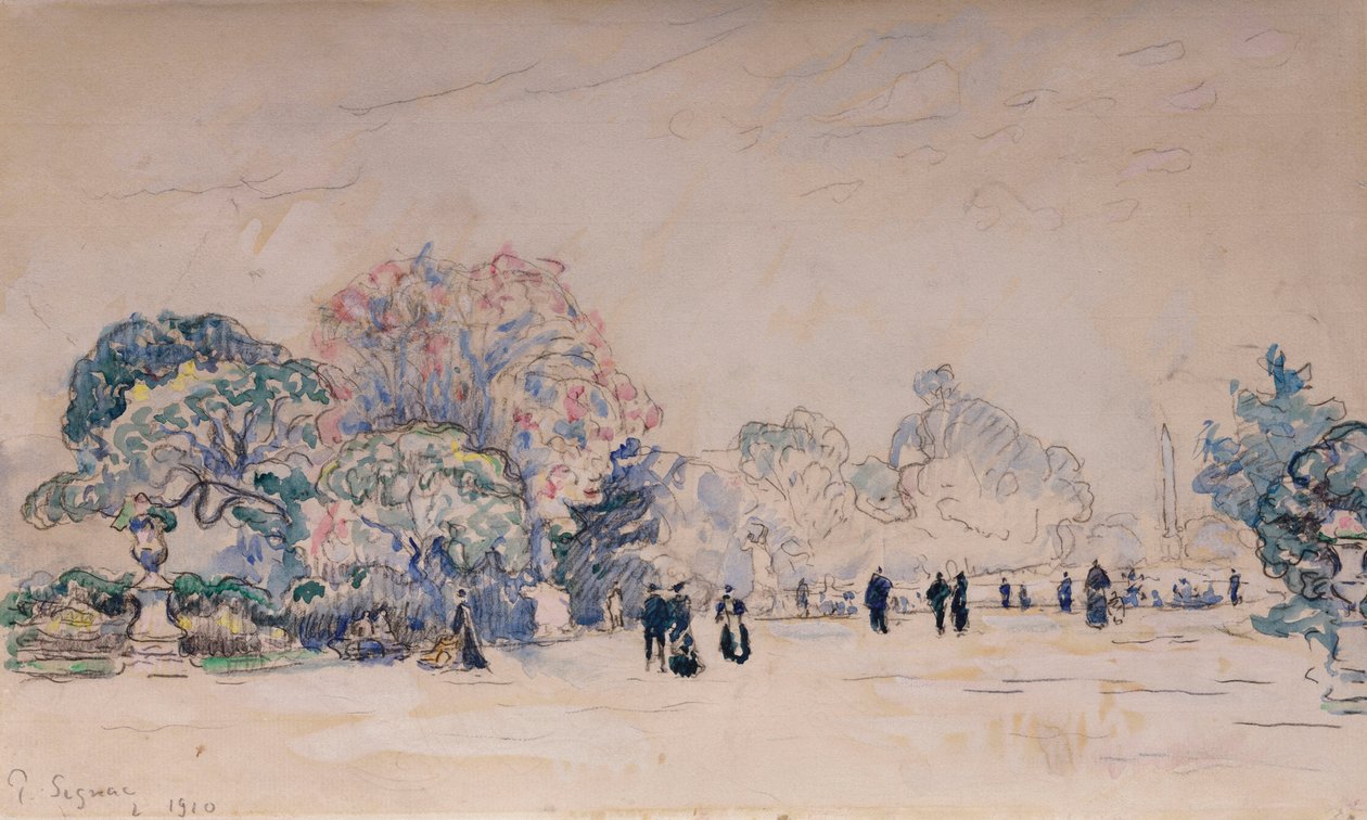 Tuilerierne, Paris, 1910 af Paul Signac