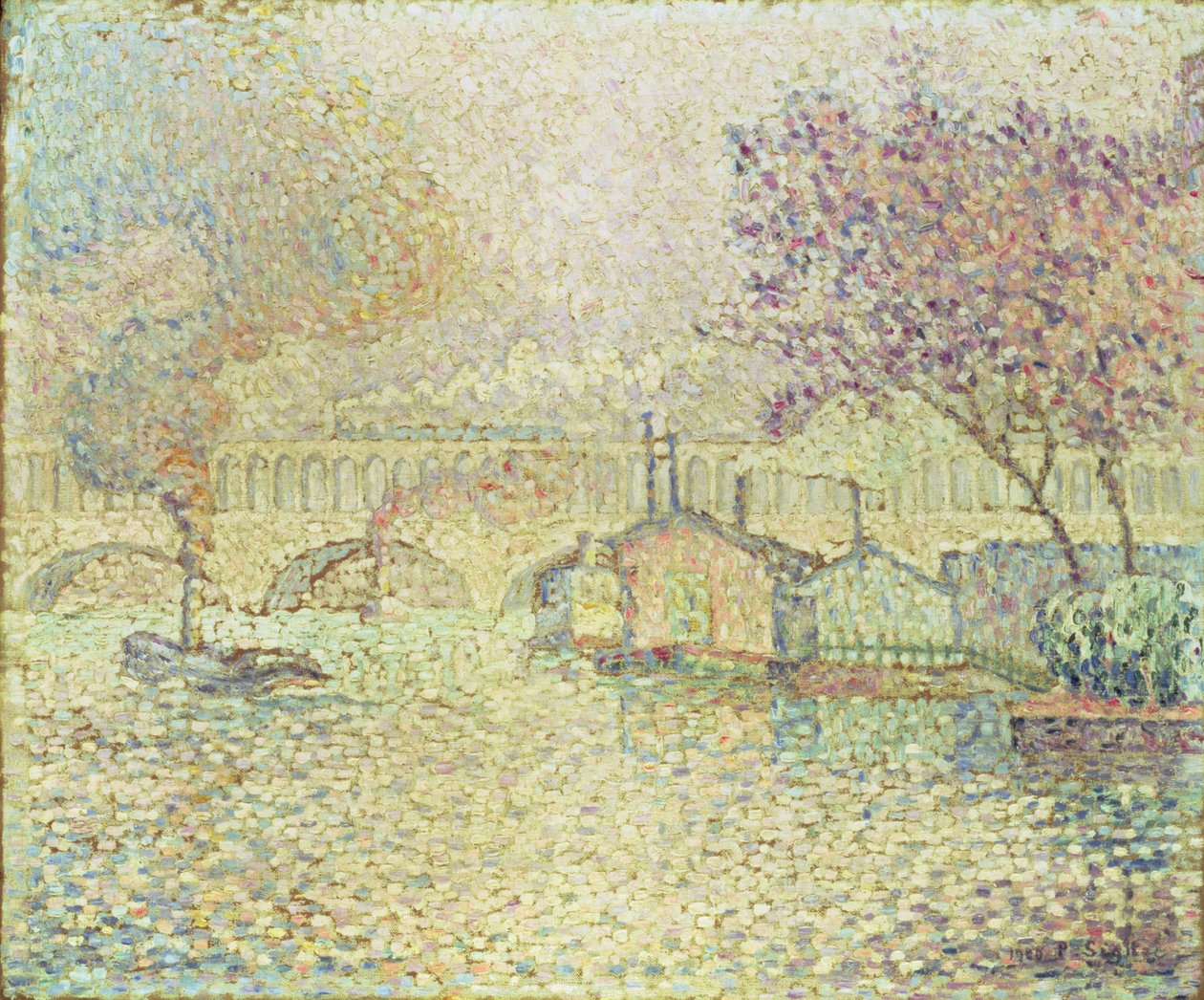 Viadukten ved Auteuil, ca. 1900 af Paul Signac