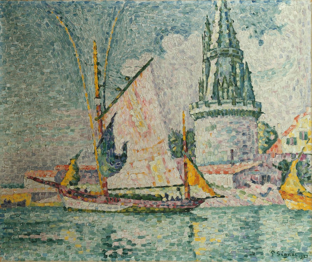 De fire sergenters rejse i La Rochelle, 1927 af Paul Signac