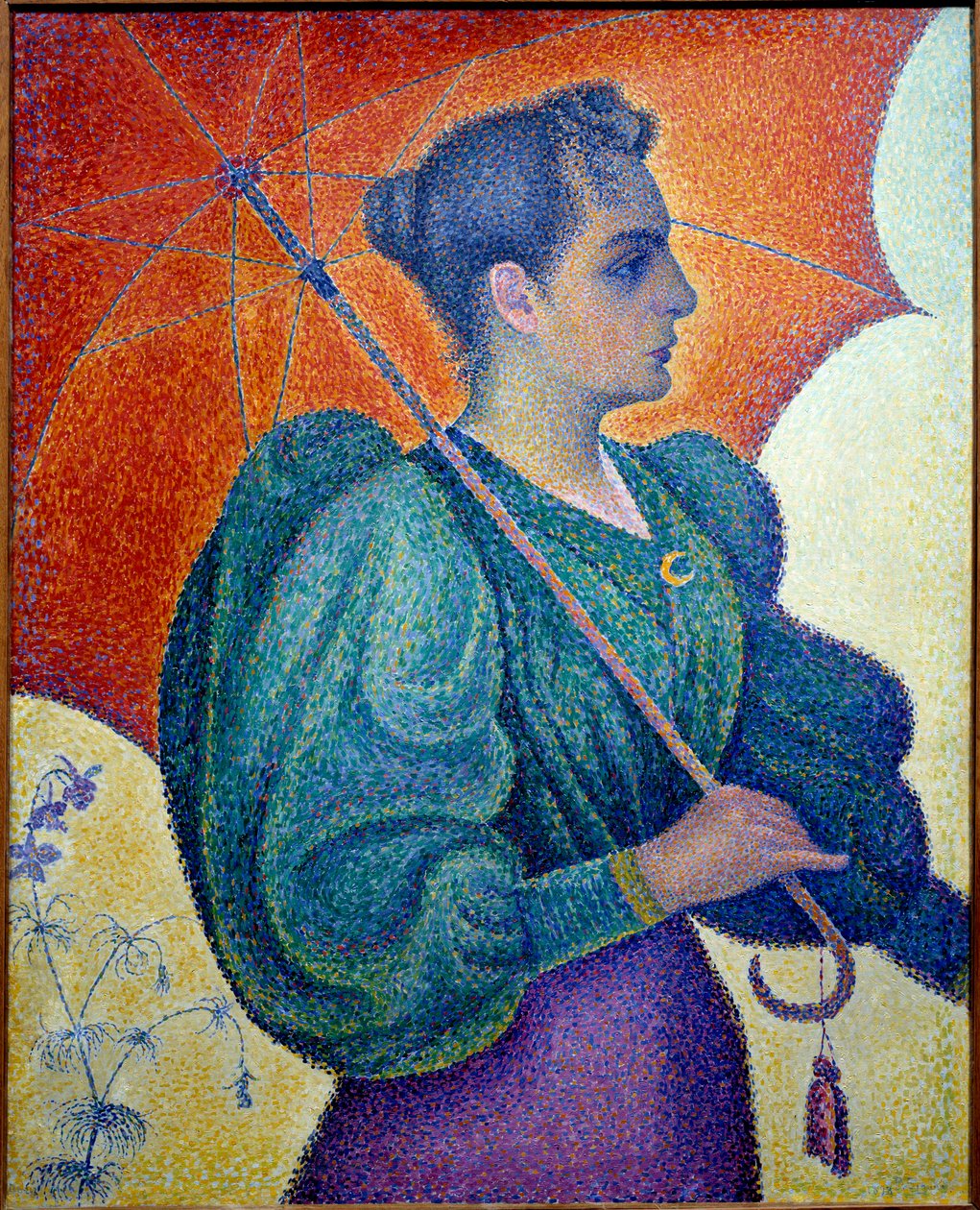 Kvinden har paraplyen. Maleri af Paul Signac (1863-1935) af Paul Signac