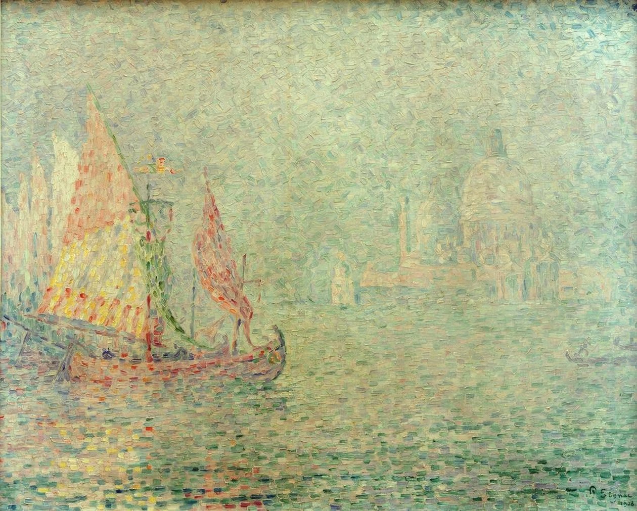 Venedig, tåge af Paul Signac