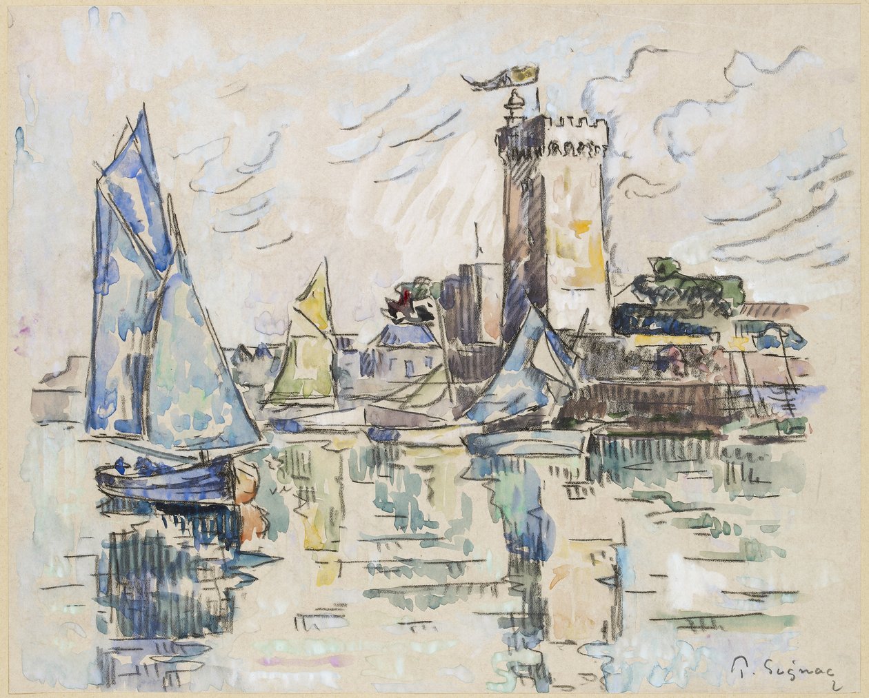 Udsigt over havnen ved Les Sables-d