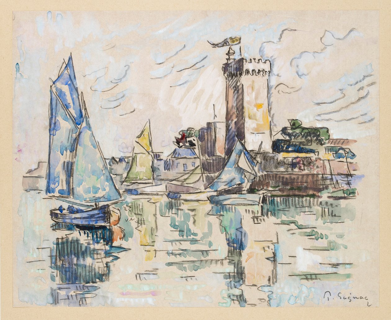 Udsigt over havnen ved Les Sables-d