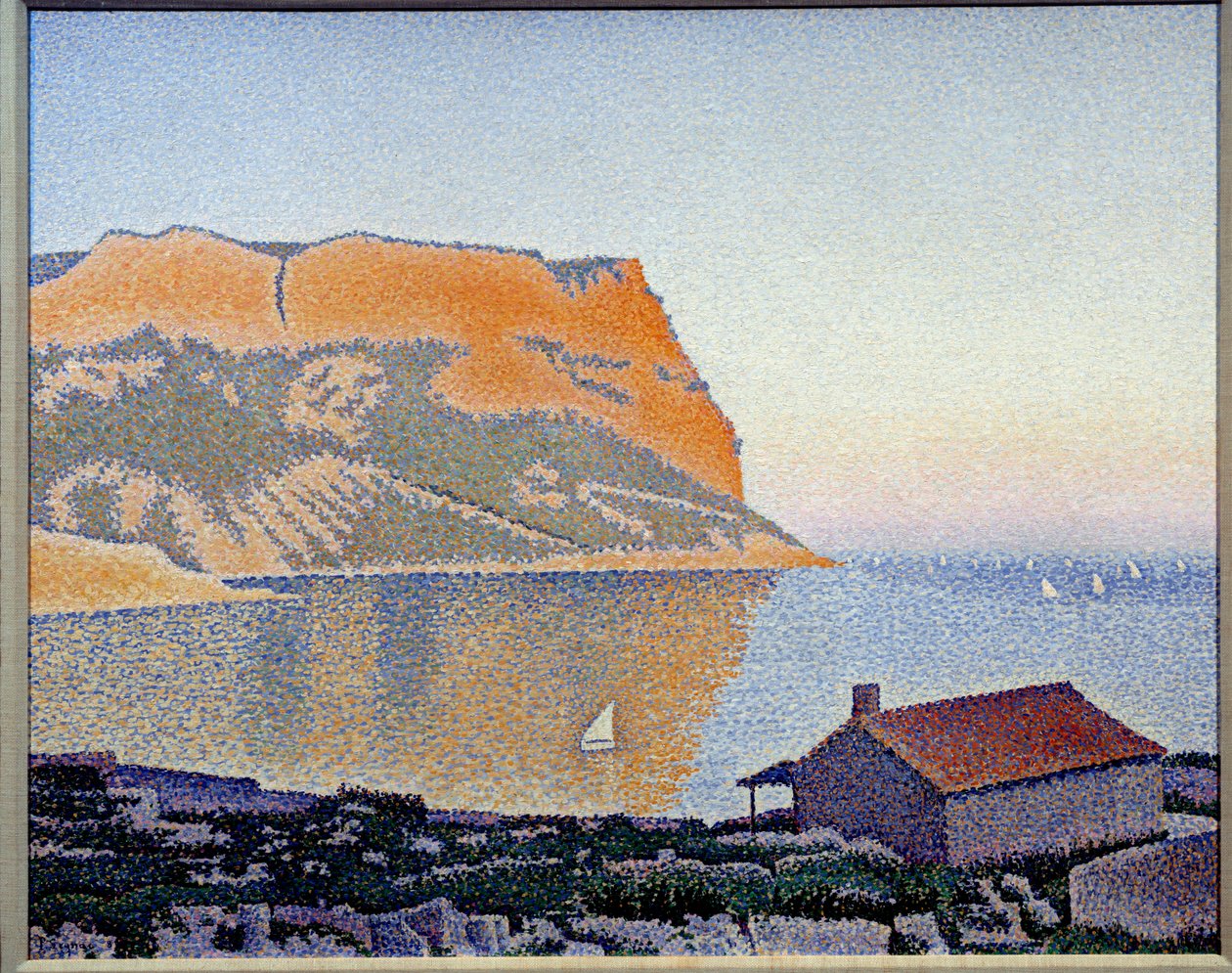 Udsigt over solbærbugten, Cap Canaille Maleri af Paul Signac (1863-1935) 1889 Privat samling - Udsigt over Cassis-bugten, Cap Canaille. Maleri af Paul Signac (1863-1935) af Paul Signac
