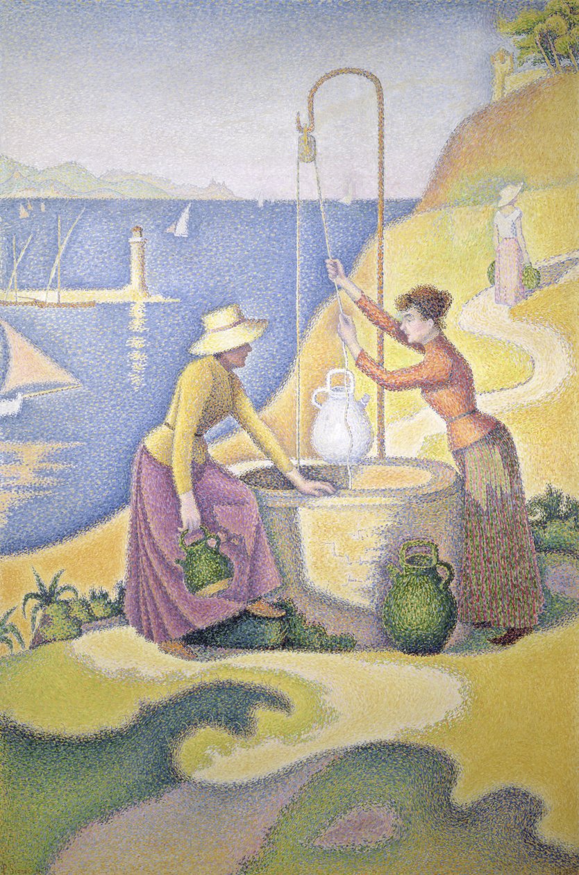 Unge kvinder fra Provence ved brønden af Paul Signac