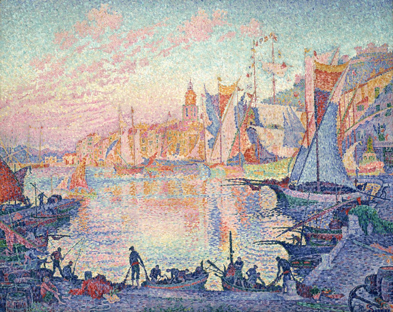 Havnen i Saint-Tropez af Paul Signac