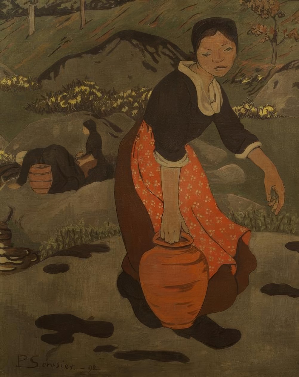 Ung bretonsk kvinde med en kande af Paul Sérusier