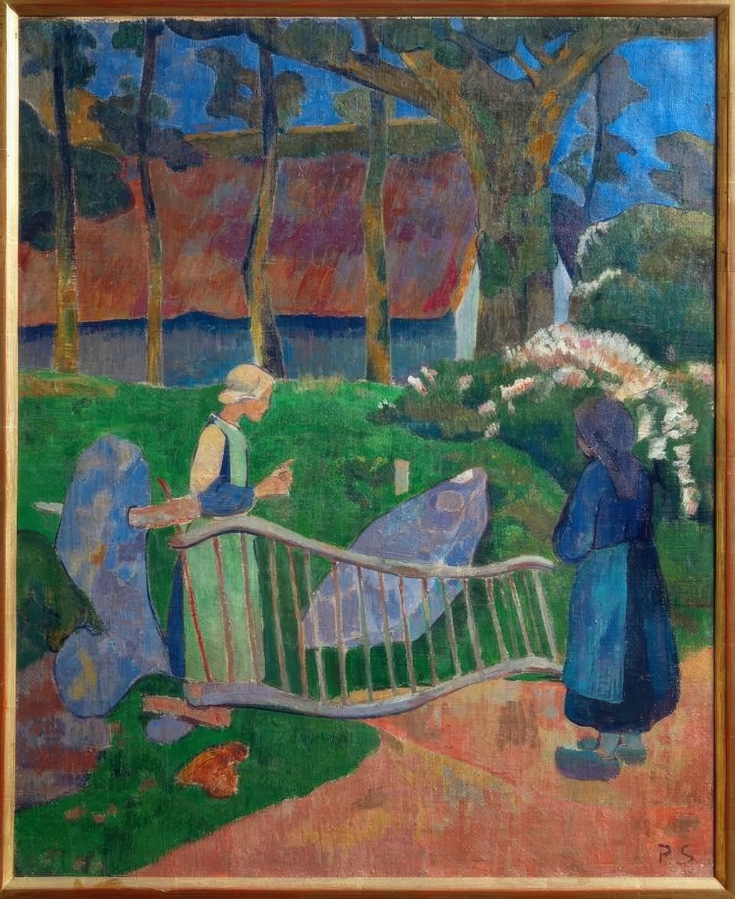 Den blomstrede barriere, Le Pouldu (Finistère) af Paul Sérusier