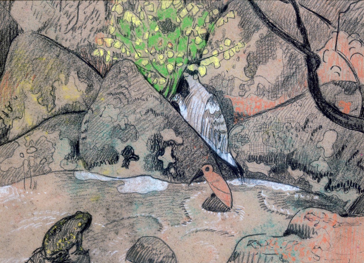 Landskab med en fugl og en tudse, c1883-1927 af Paul Sérusier