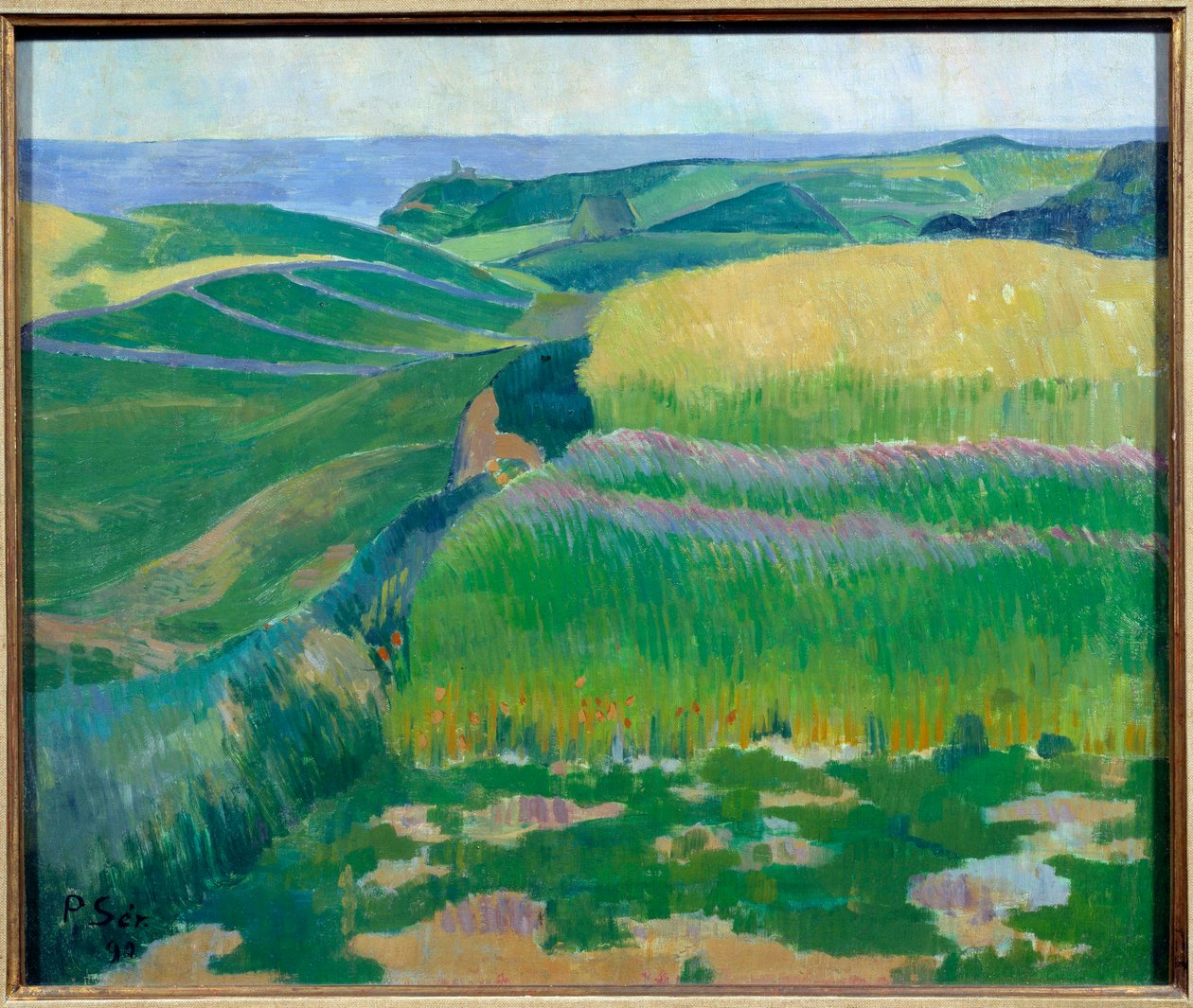 Hveden er grøn på Pouldu Maleri af Paul Serusier (1863-1927) 1890 Brest, Museum of Fine Arts af Paul Sérusier
