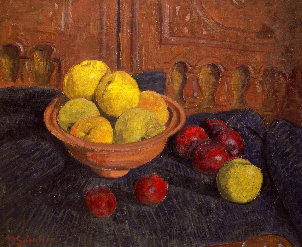P.Sérusier, Stilleben med æbler / maleri, 1915 af Paul Sérusier