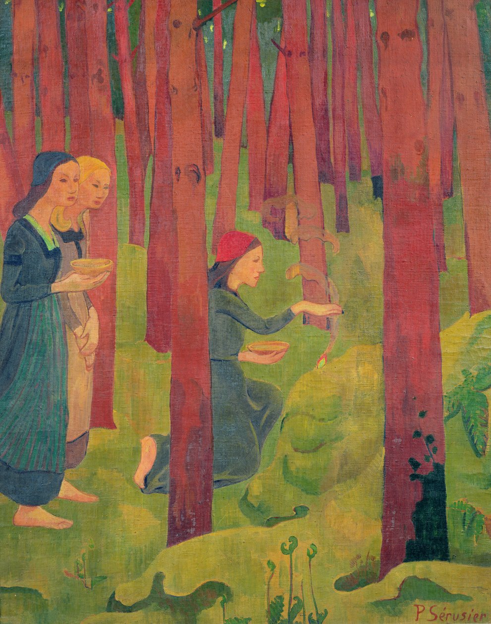 Besværgelsen eller den hellige skov, 1891 af Paul Sérusier