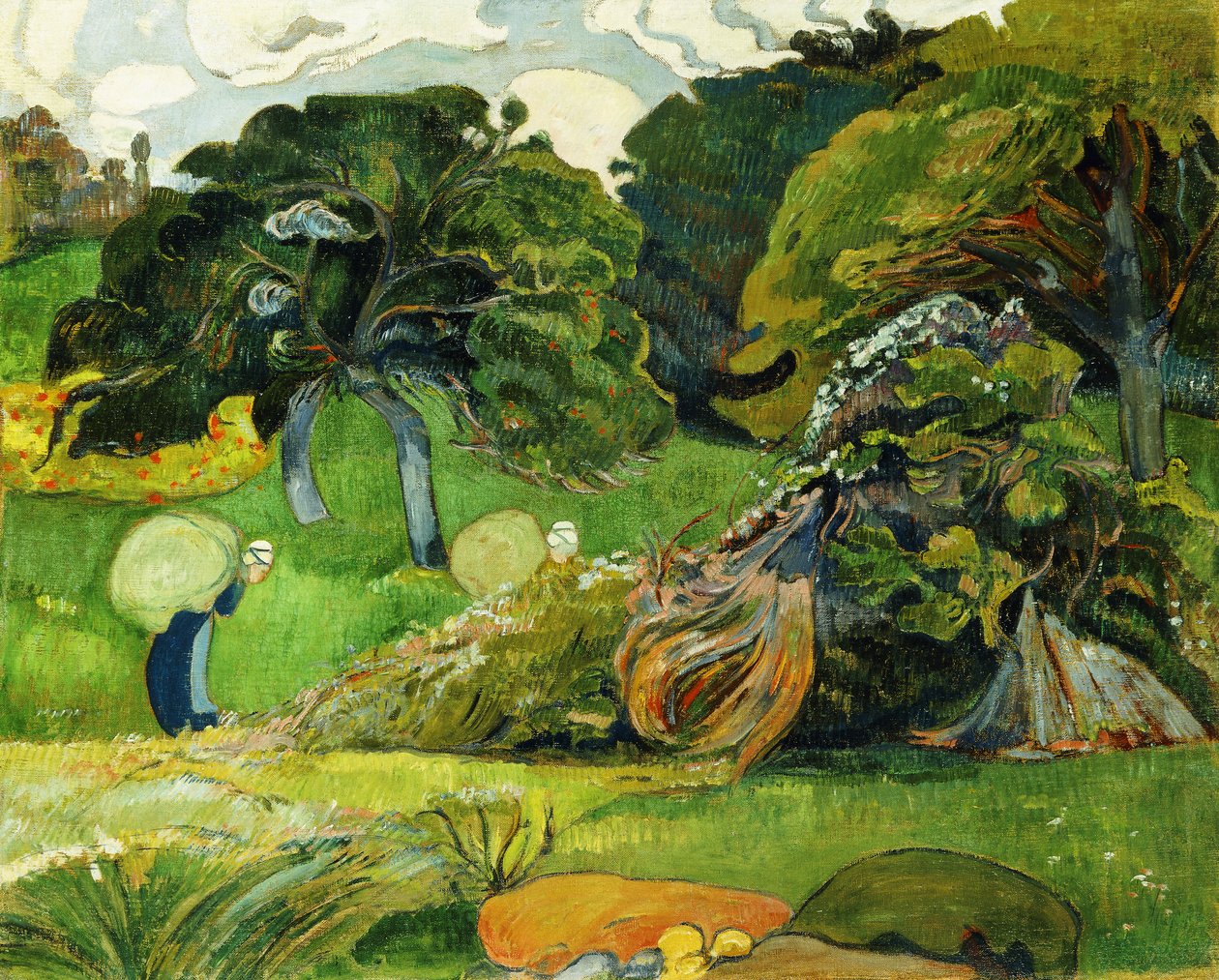De to vaskekoner; Les Deux Lavandieres, ca. 1892 af Paul Sérusier
