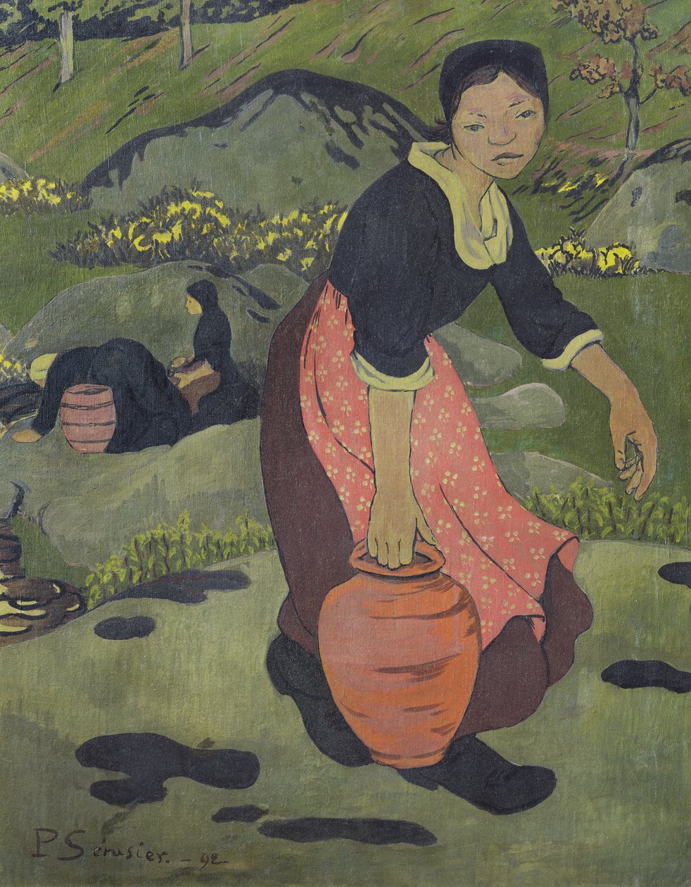 Ung bretonsk pige med en kande, 1892 af Paul Sérusier