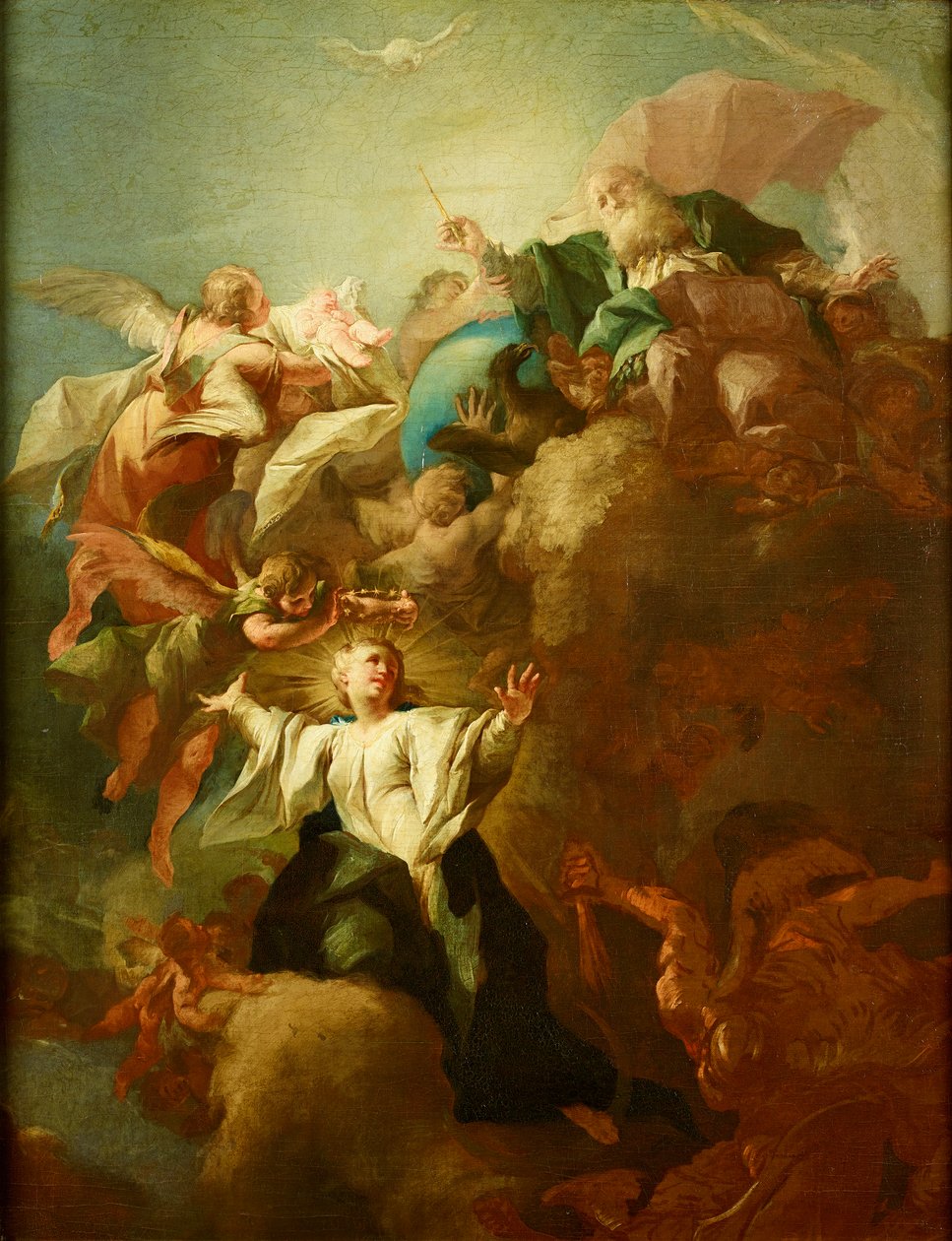 Allegori om den ubesmittede undfangelse Mariae af Paul Troger