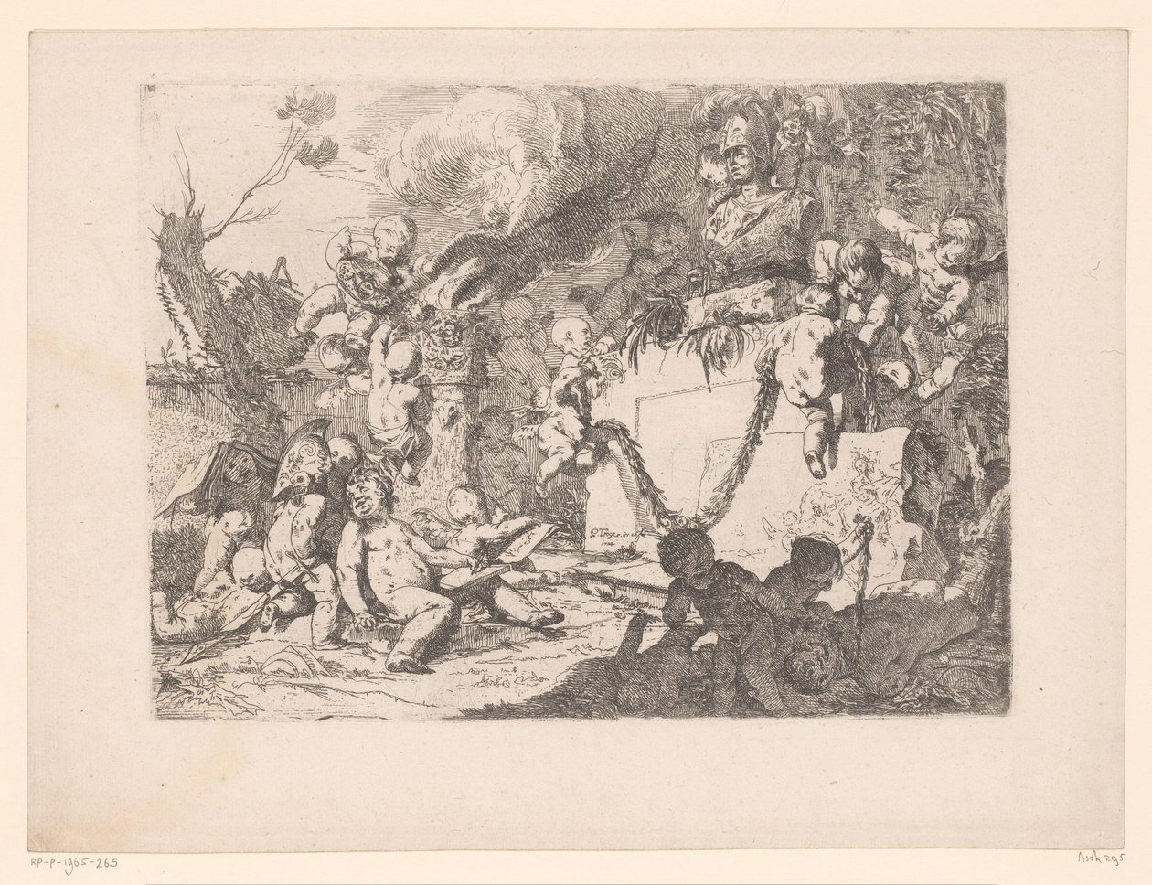 Putti ved en helligdom i Minerva af Paul Troger