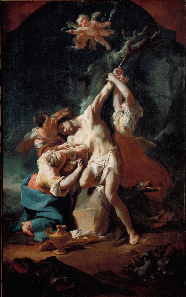 Sankt Sebastians martyrium (olie på lærred af Paul Troger