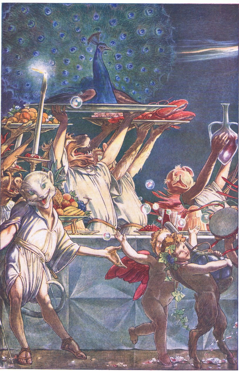 Giv os venlige vogtere, himlen! - hvad var det?, illustration fra The Tempest, 1908 af Paul Vincent Woodroffe