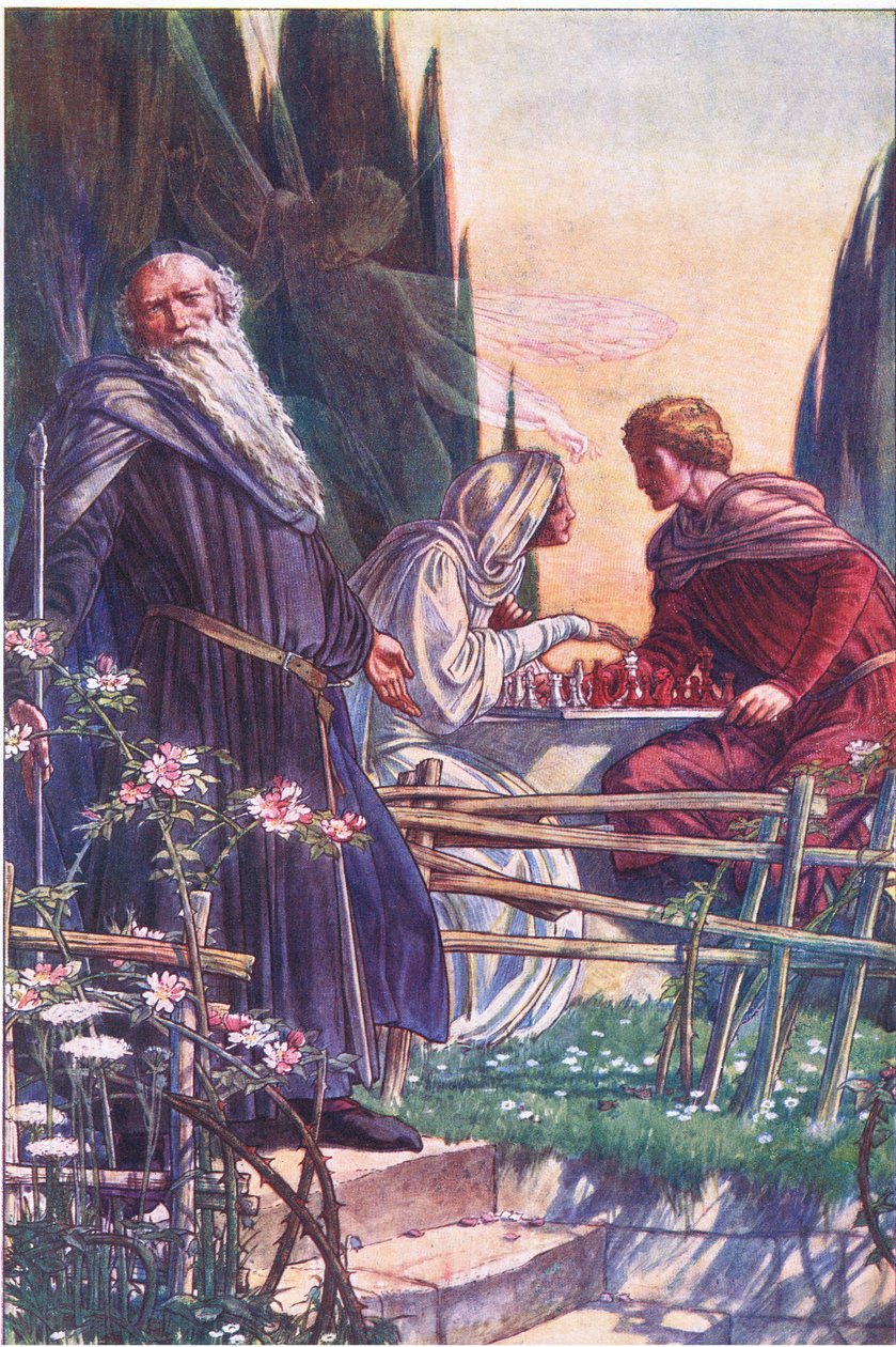 Søde Herre, du spiller mig falsk, illustration fra The Tempest, 1908 af Paul Vincent Woodroffe