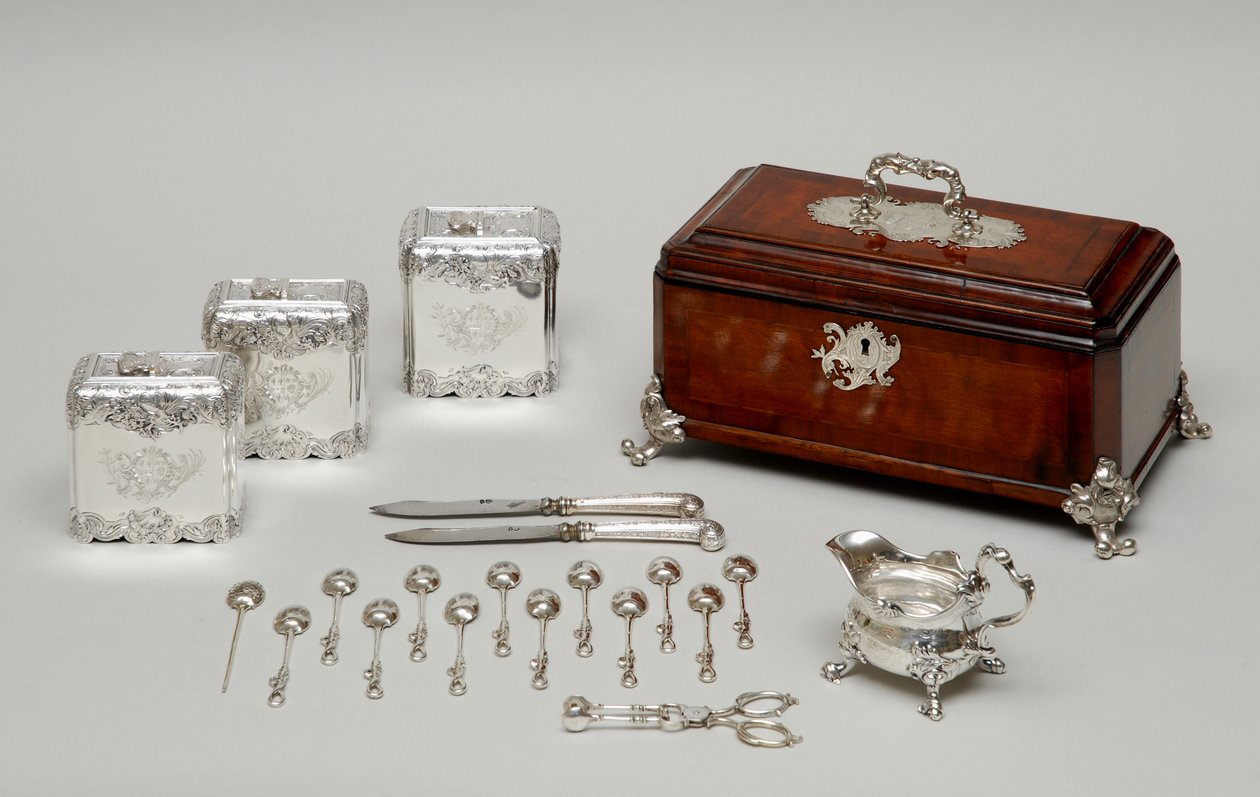 Teudstyr, ca. 1735 (sølv og træ) af Paul de Lamerie