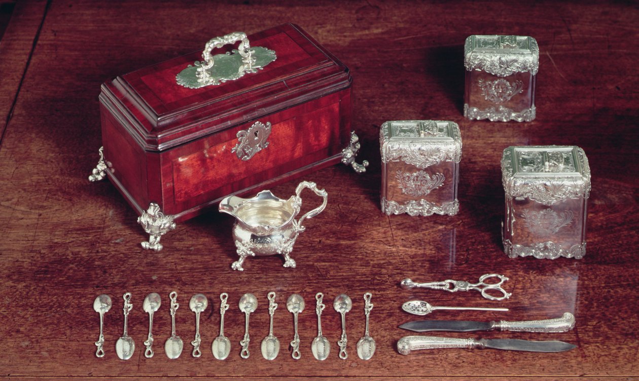 Teudstyr, ca. 1735 (sølv og træ) af Paul de Lamerie