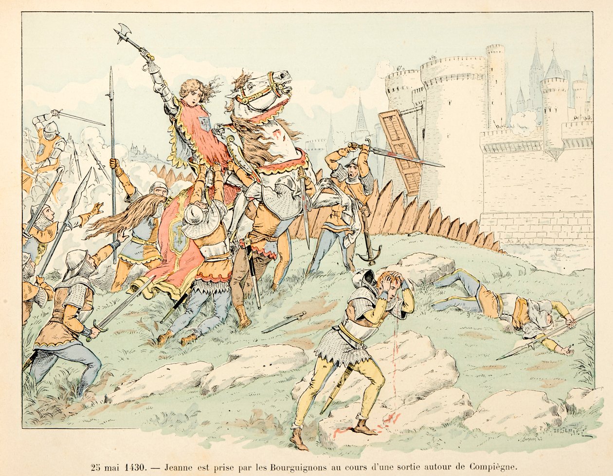 Illustration taget fra bogen "" Jeanne d