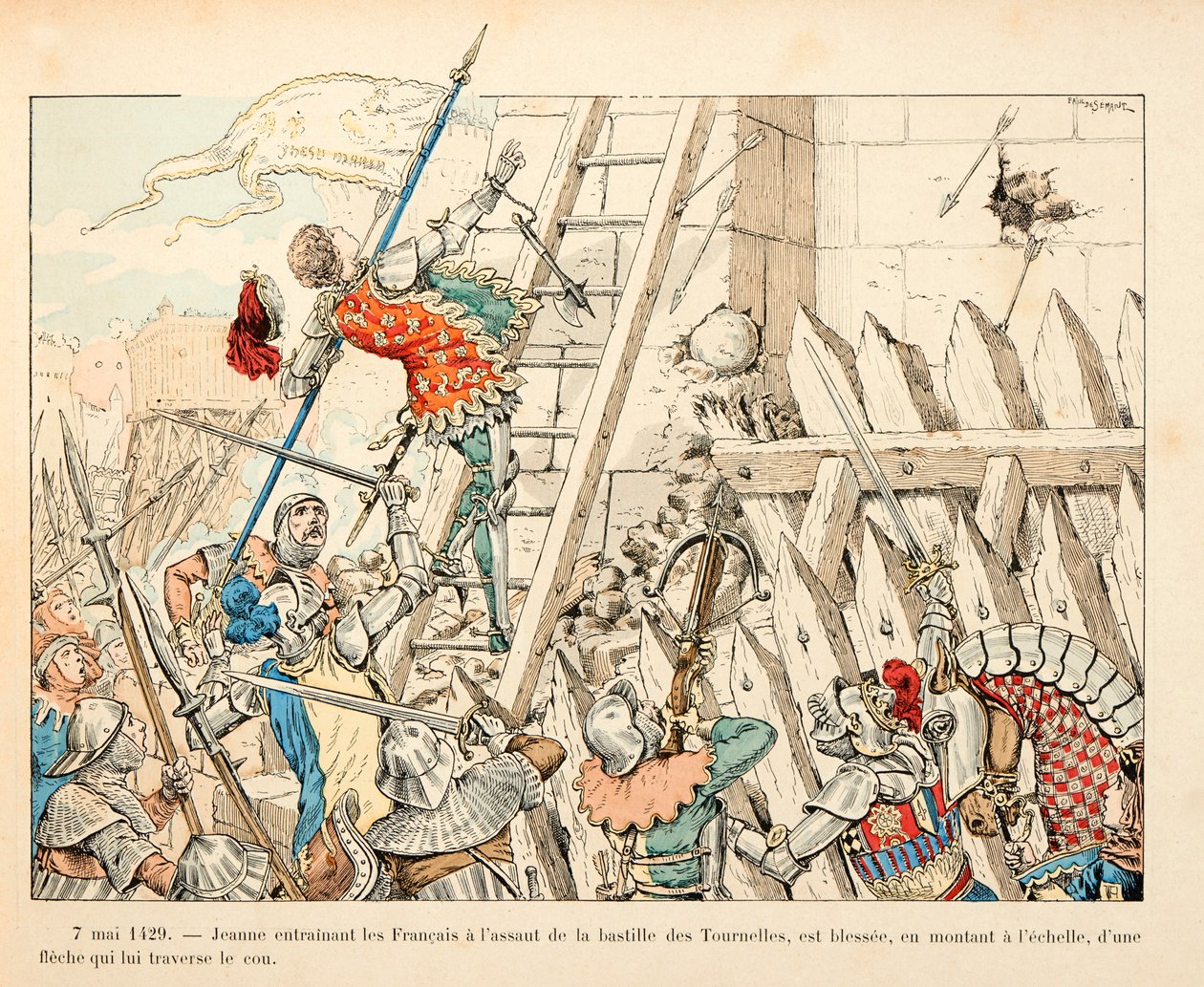 Illustration taget fra bogen "" Jeanne d