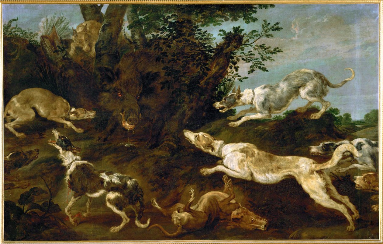 Vildsvinejagt af Paul de Vos