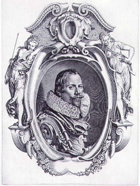 Selvportræt, indgraveret af Simon de Passe (1595-1647) 1622 (gravering) af Paul van (after) Somer