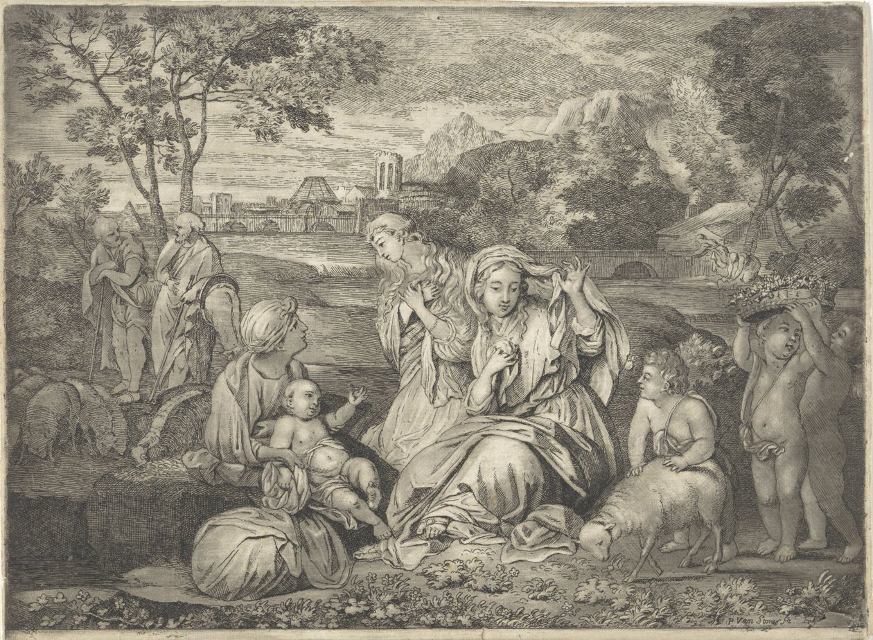 Moses i hastekurven Catherines mystiske ægteskab af Paul van Somer (II)