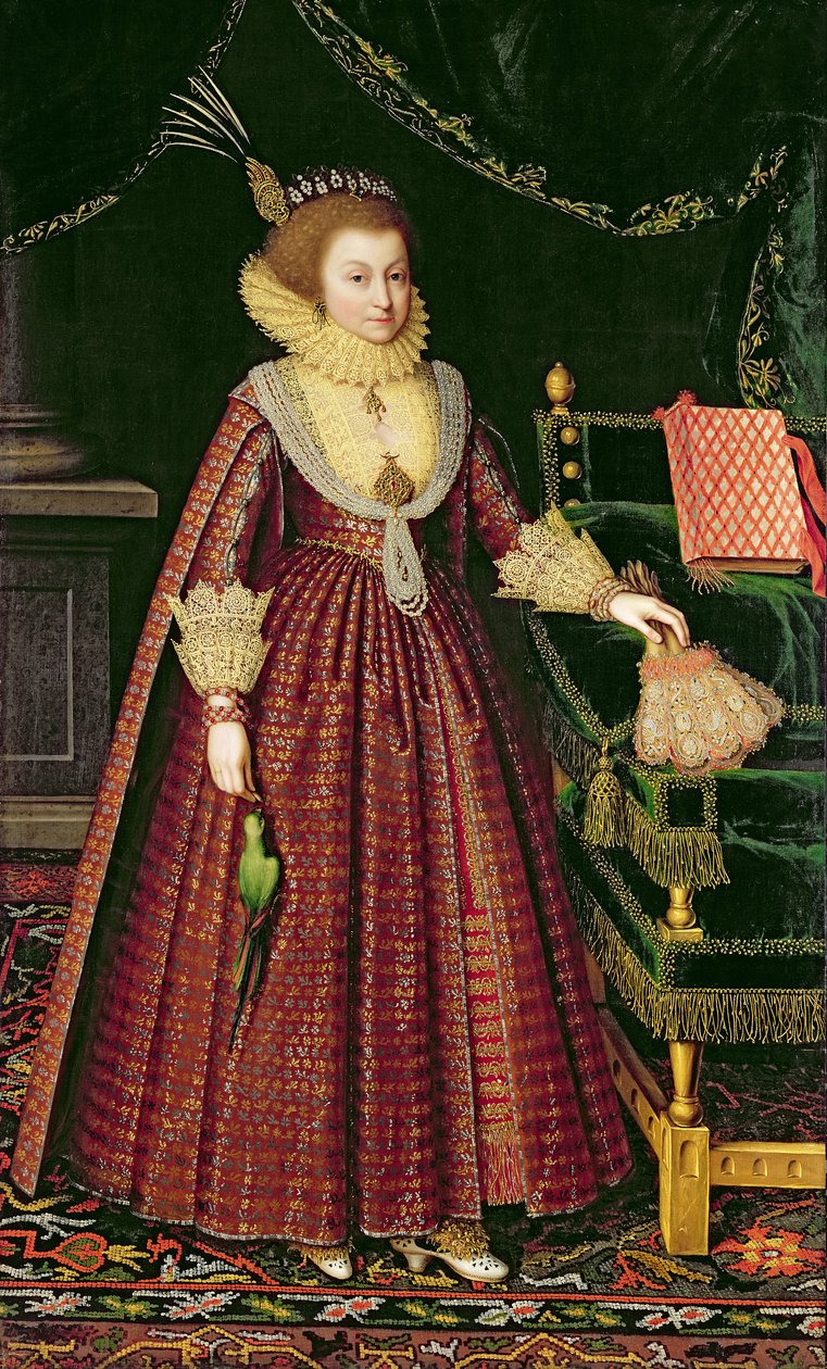 Portræt af en dame, muligvis Elizabeth, grevinde af Kellie, ca. 1619-20 (olie på lærred) af Paul van Somer