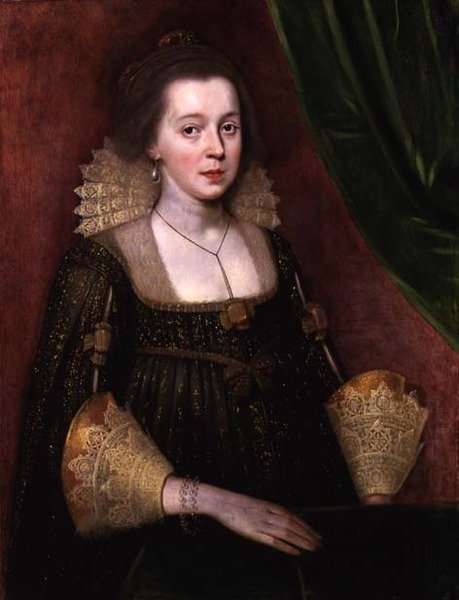 Portræt af en ung dame, ca. 1620 (olie på panel) af Paul van Somer
