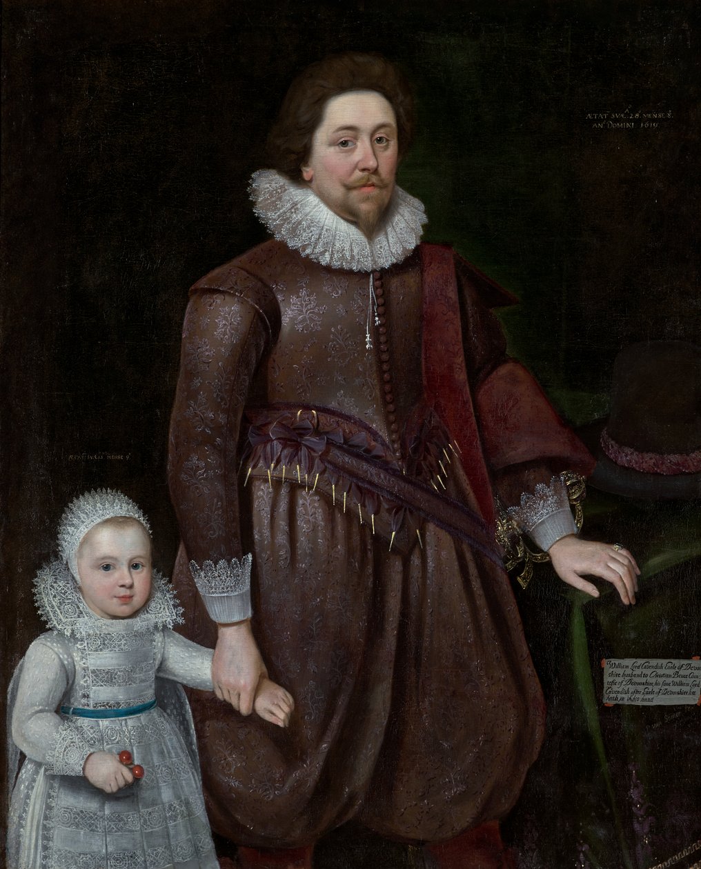 William, Lord Cavendish, senere anden jarl af Devonshire (1591-1628) og hans søn af Paul van Somer