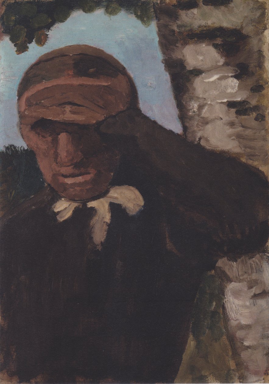 Gammel bondekvinde med hånden på panden af Paula Modersohn Becker