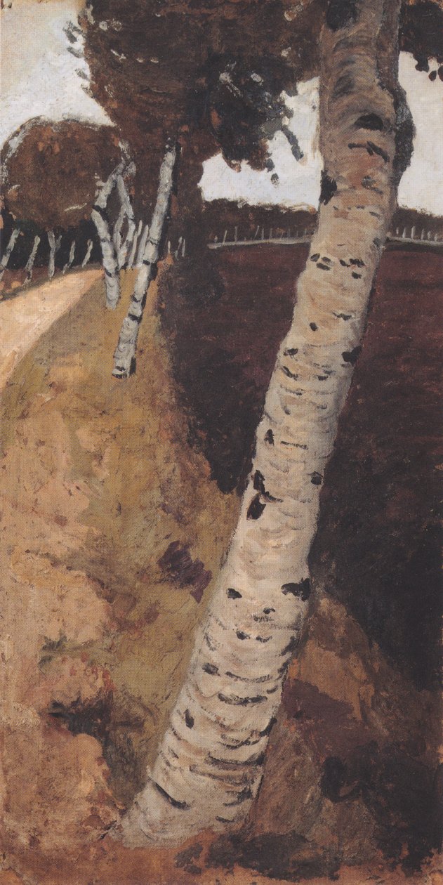 Landevej med birker af Paula Modersohn Becker