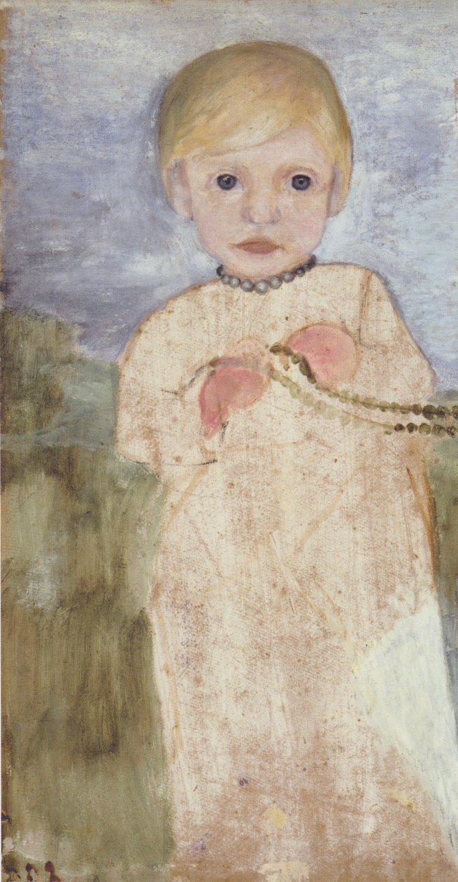 Mieke Vogeler med en perlekæde af Paula Modersohn Becker